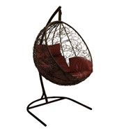 Кресло подвесное MILAN COMFORT (коричневый/темно-бордовый) в Рязани