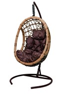 Подвесное кресло Ривьера, корзина бежевая/подушка коричневая, CN850-МТКОР в Тюмени