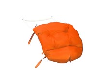 Подставка для ног на кресло-кокон (белое/подушка оранжевая) в Красноярске